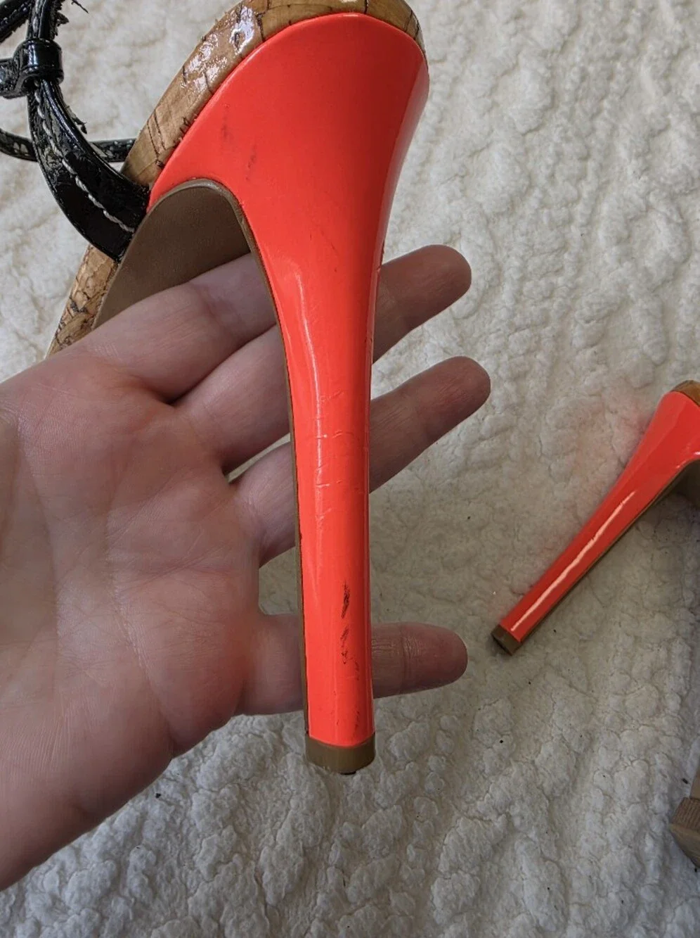 Jessica Simpson Rainbow Cork Platform Heels Size 6
